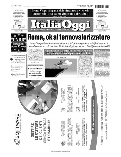 Italia oggi : quotidiano di economia finanza e politica